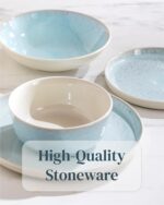 Stoneware dinnerware set 4 persons 16 pcs - Image 3