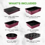 NutriChef 8-Piece Nonstick Stackable Bakeware Set - Image 2