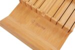 Utoplike In-drawer Knife Block Bamboo Kitchen Knife Drawer Organizer Large - Image 2