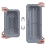 BLUE GINKGO Over the Sink Colander Strainer Basket